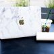 DIY White Marble and Gold MacBook Case